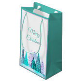 Bos Gift Bag (Turquoise) Klein Cadeauzakje (Achterkant Gekanteld)