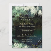 Bos Glitters Hip Sprookje Bruiloft Kaart (Achterkant)