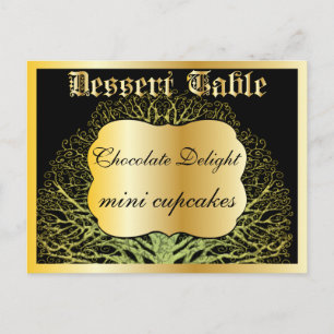 Bos Gouden Dessert of Snoepbuffettafelkaart Briefkaart