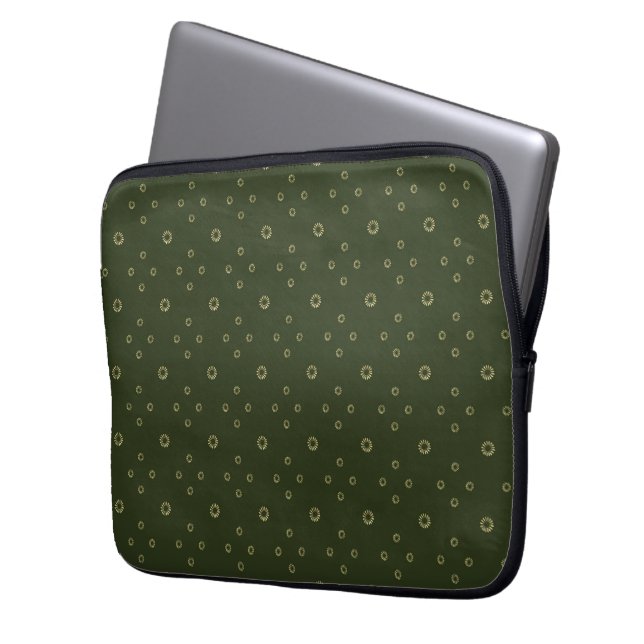 Bos | Gouden Zinnia Zon Laptop Sleeve (Voorkant Links)