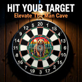 Bos Grizzly met Target Overlay Dartbord