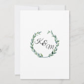 Bos groen 5x7 laurier krans olijfblad bladeren kaart (Achterkant)