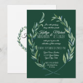 Bos groen 5x7 laurier krans olijfblad bladeren kaart (Voorkant / Achterkant)