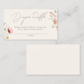 Bos groen Beer Boy Baby shower Luier Raffle Informatiekaartje (Voorkant / Achterkant)