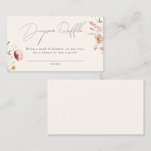 Bos groen Beer Boy Baby shower Luier Raffle Informatiekaartje (Voorkant / Achterkant)