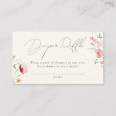 Bos groen Beer Boy Baby shower Luier Raffle Informatiekaartje (Voorkant)