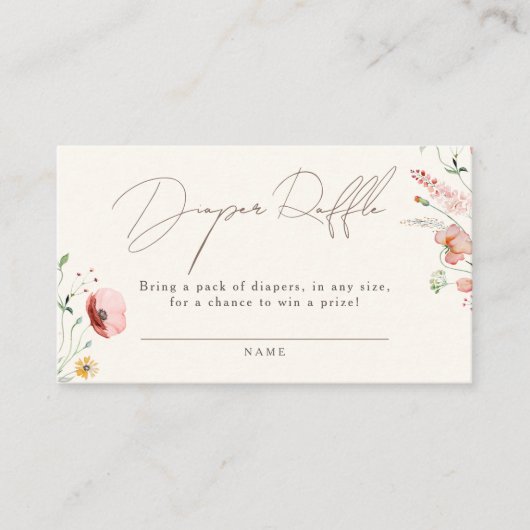 Bos groen Beer Boy Baby shower Luier Raffle Informatiekaartje (Voorkant)