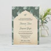 Bos groen bladeren foto Anand Karaj sikh bruiloft Kaart (Staand voorkant)