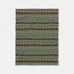 Bos Groen Boho Aztec Patroon Fleece Deken