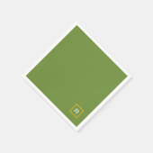 Bos Groen Effen Kleur Classic Effen Initiaal Servet (Hoek)