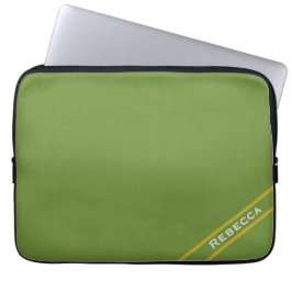 Bos Groen Effen Kleur Duidelijk Persoonlijk Laptop Sleeve