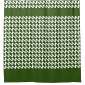 Bos Groen en wit Moderne Scherpe Golven Douchegordijn (Voorkant)