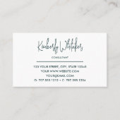 Bos groen en wit | Monogram moderne Initialen Visitekaartje (Voorkant)