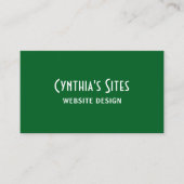 Bos groen en wit retro vet visitekaartje (Voorkant)