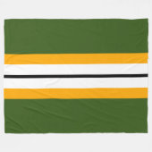 Bos Groen Geel Zwart Wit Racing Stripes Fleece Deken (Voorkant (Horizontaal))