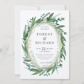 Bos Groen Geometrisch  Lijst Kaart (Voorkant)