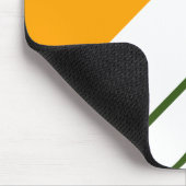 Bos Groen Goudgeel Wit Racing Stripes Muismat (Hoek)