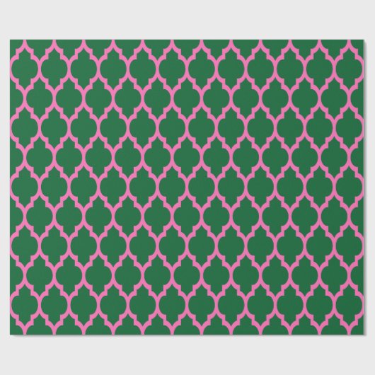 Bos Groen Heet Roze Marokkaans #4 Cadeaupapier (Vlak)