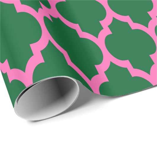 Bos Groen Heet Roze Marokkaans #4 Cadeaupapier (Rol Hoek)