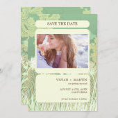  bos groen landschap foto bruiloft save the date (Voorkant / Achterkant)