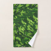 Bos groen militair camouflagepatroon bad handdoek (Handdoek)