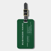 Bos Groen Modern Professioneel Hedendaags Bagagelabel (Voorkant verticaal)