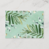 Bos groen rustiek Baby shower luier Raffle Informatiekaartje (Achterkant)