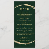 Bos Groen Rustieke Gouden Cirkel Ampersand Bruilof Menu (Voorkant)