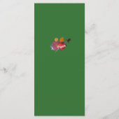 Bos Groen Twee Hartjes Katholieke Bruiloft Menu (Achterkant)