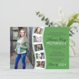 Bos Groen & Wit Filmstrip 6 Foto Afstuderen Kaart