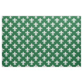 Bos groen, wit Fleur de Lis patroon Stof (Fat Quarter)
