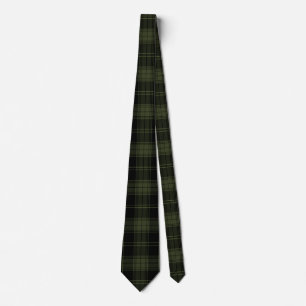 Bos Groen Zwart - Tartan Plaid Pattern Stropdas