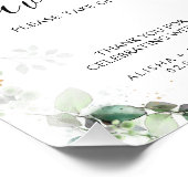 Bos Groene Bruiloft Favorieten Teken Foto Afdruk (Hoek)