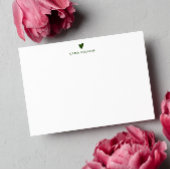 Bos Groene Doodle Hart Formele Klassieke Familie Notitiekaartje