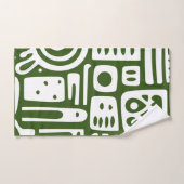 Bos Groene en Witte Doodles 3 van 4 Bad Handdoek (Handdoek)