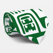 Bos groene en witte doodles van 7 stropdas (Opgerold)