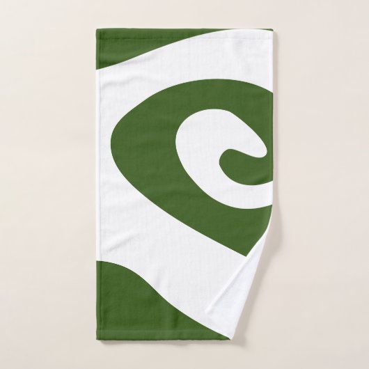 Bos Groene en Witte Swirl Wave Bad Handdoek (Handdoek)