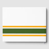 Bos Groene Gele Rand Racing Stripes op Wit Gastenboek (Achterkant)