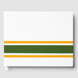 Bos Groene Gele Rand Racing Stripes op Wit Gastenboek