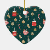 Bos Groene Hart Vorm Familie Foto Ornament (Achterkant)