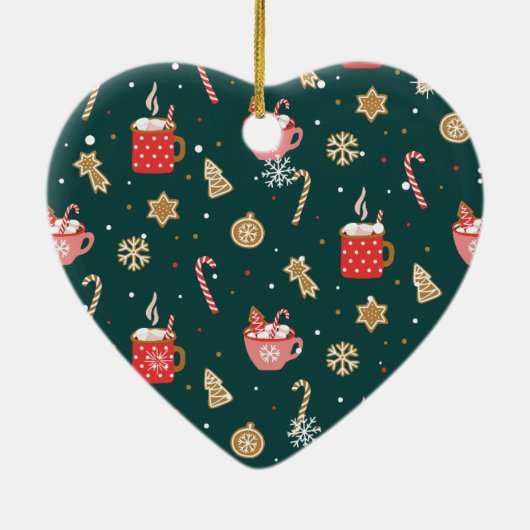 Bos Groene Hart Vorm Familie Foto Ornament (Achterkant)