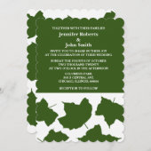 Bos Groene Herfst Leaf Wit SCallopped Edge 2024 Kaart (Voorkant / Achterkant)