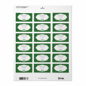 Bos Groene Kerstboom Waterverf Kunst Etiket (Full Sheet)