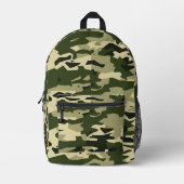 Bos Groene Khaki Militaire Camo Design Patroon Bedrukte Rugzak (Voorkant)