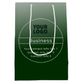 Bos Groene Ombre & Bedrijf enz. Contactgegevens Medium Cadeauzakje (Achterkant)