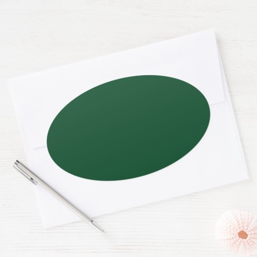 Bos Groene Ovale Sticker (Envelop)