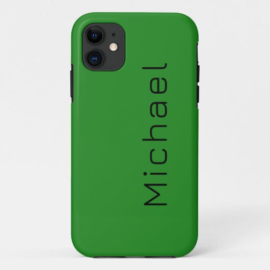 Bos Groene Stevige Kleur | Minimalistische naam Case-Mate iPhone Case (Achterkant)