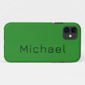 Bos Groene Stevige Kleur | Minimalistische naam Case-Mate iPhone Case (Achterkant (horizontaal))