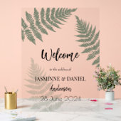 Bos groene varens buiten bruiloft acryl bord (Huwelijk)