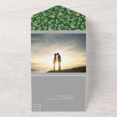 Bos Groene Winter Nacht Bruiloft All In One Uitnodiging (Buitenkant)